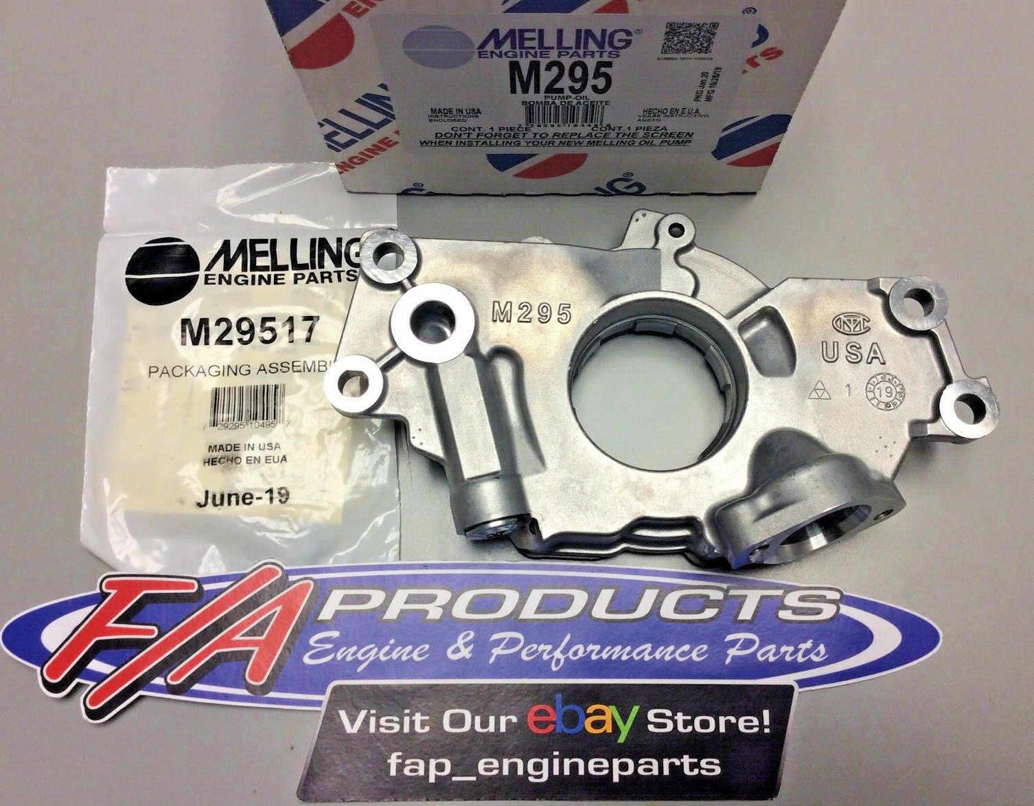 GENUINE MELLING M295 Chevrolet 4.8L 5.3L 6.0L LS Engine STOCK Replace Oil Pump