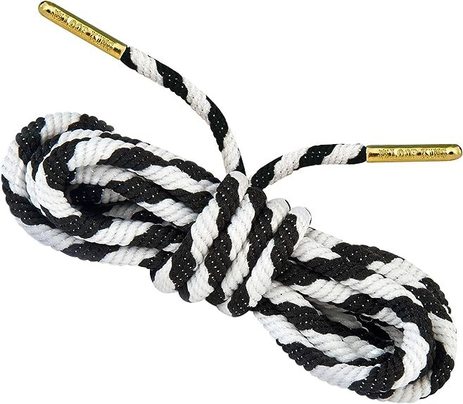Loop King Laces 1 Pair Luxury Rope Shoe Laces with Gold Tips