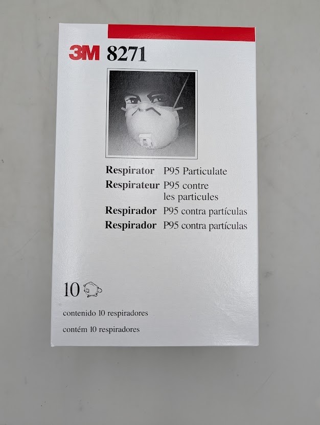 Box of 10 3M P95 8271 Multi-Purpose Disposable Particulate Respirator Mask