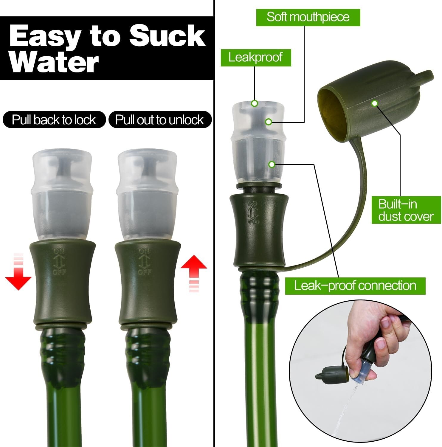 Hydration Bladder 2 L Water Pack Reservoir Camel Back Replacement Running Hiking