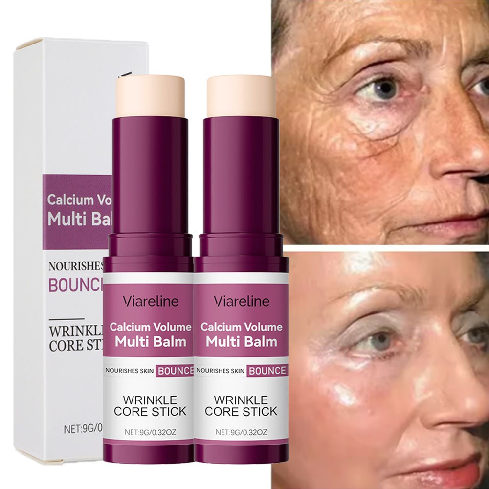 2 Pack Calcium Volume Multi Balm, Wrinkle Core Stick, Hydrating Firm, Anti-aging