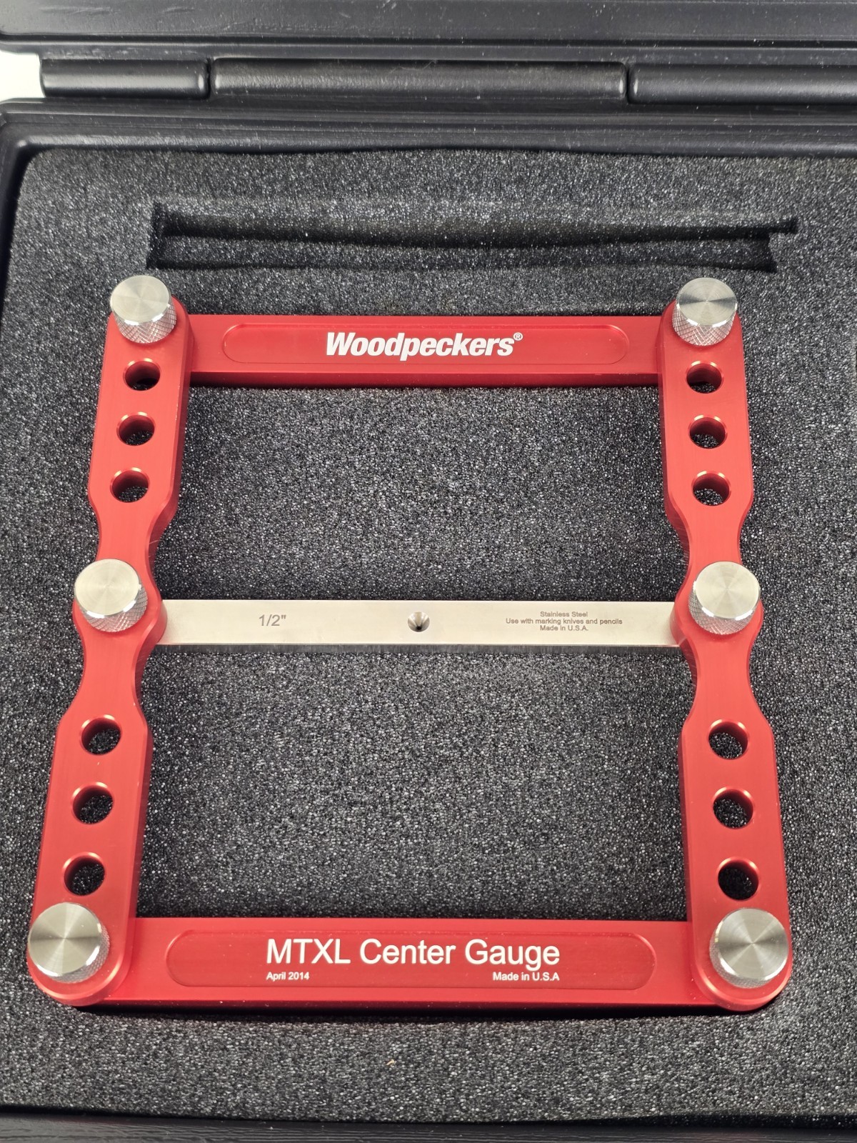 Woodpeckers MTXL Center Gauge Set One Time Retired Tool Wood Working USA Mint