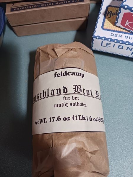 WW2 German reproduction field ration . Brown bread in airtight can, eatable