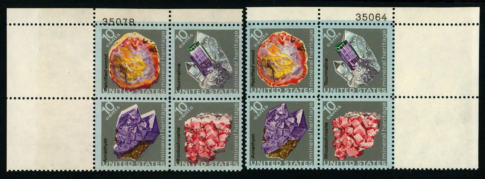 USA Scott# 1541a, Mint NH, Plate Block of 4, Color Shift.  (56555)