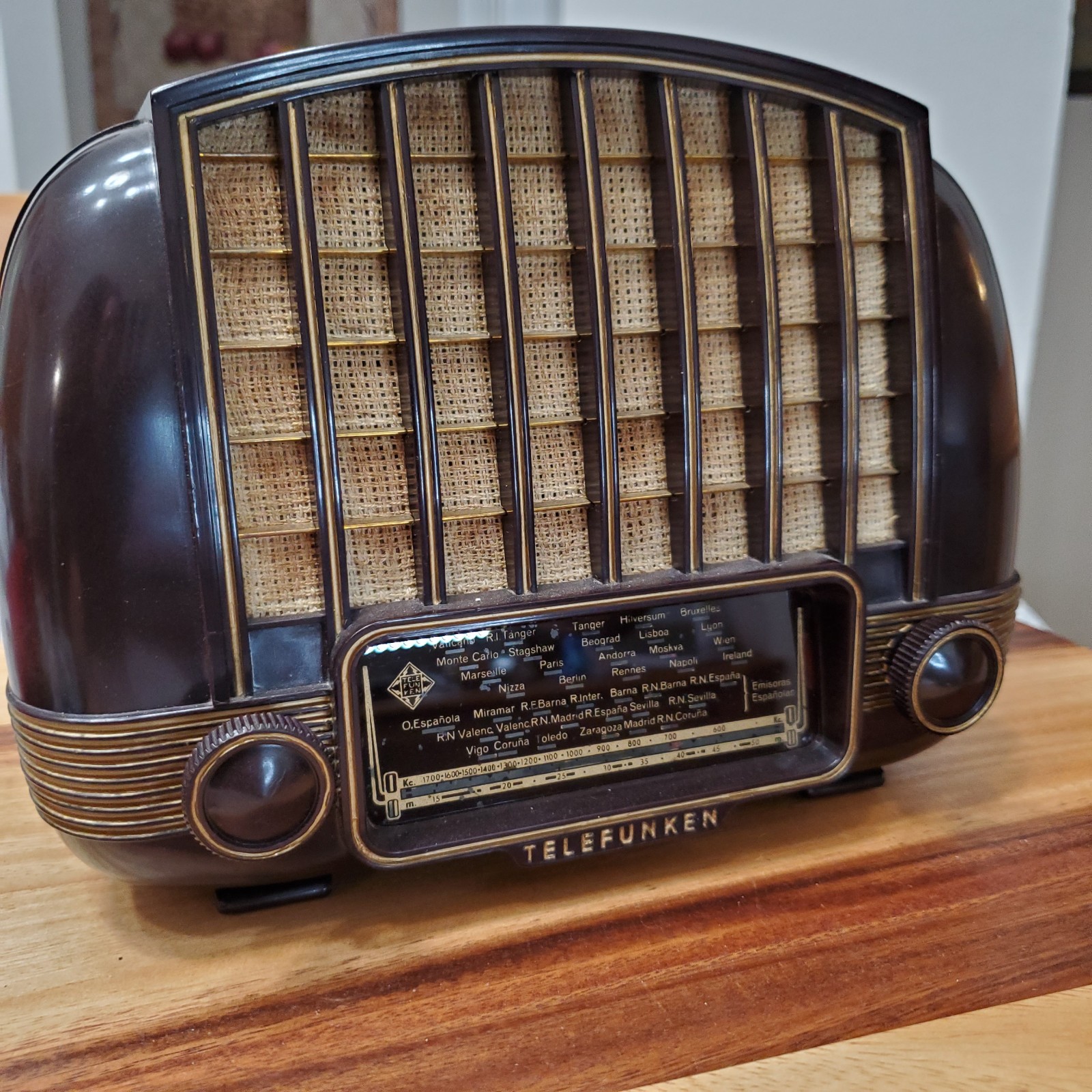 Ultra Rare Vintage 1954 Telefunken U-1515 Marimba Radio - Very Nice Works