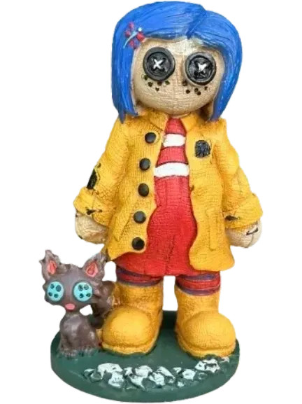 Pinhead Monster Coraline Figurine + Sticker | Unique Gift for Horror Film Fans