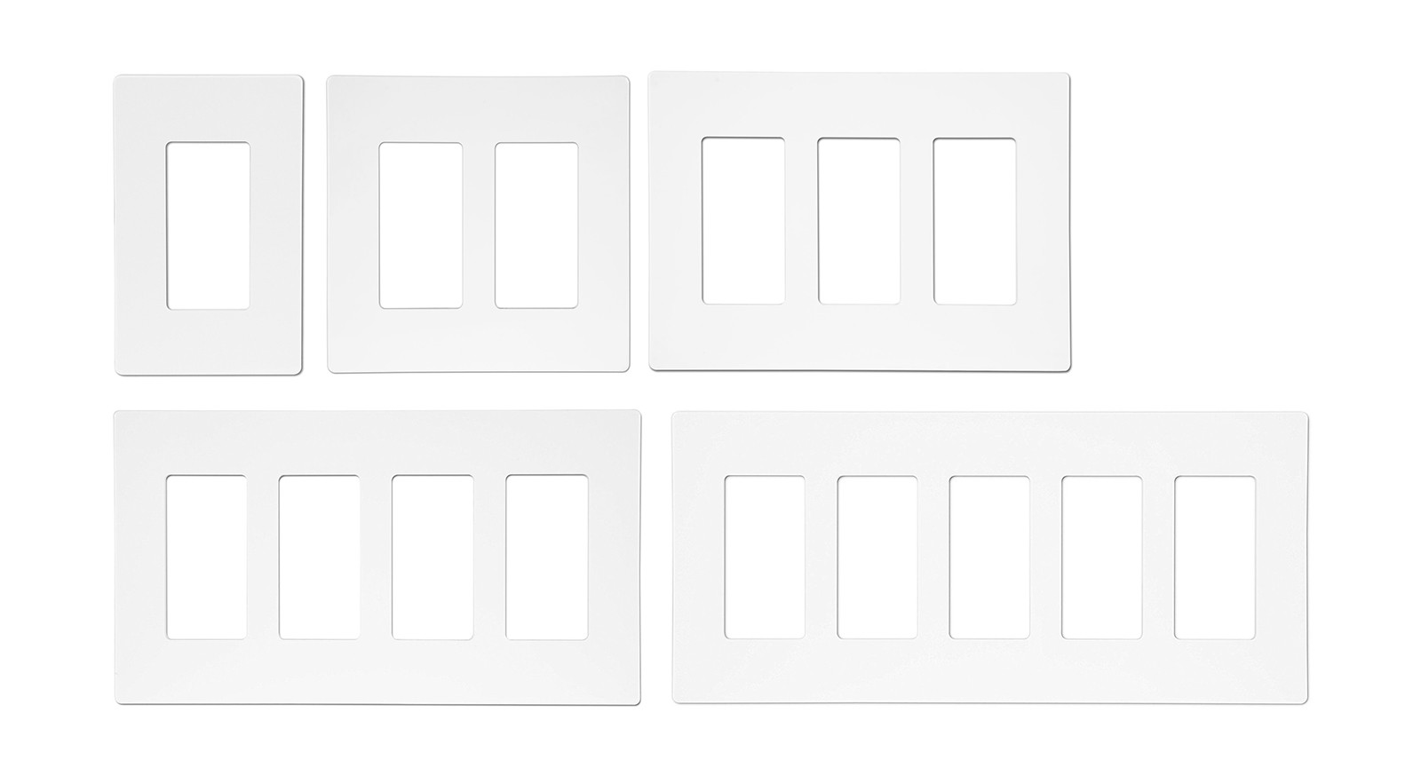 Unbreakable Screwless Decora Wall Plate Outlet / Switch Cover 1-5 Gang White UL