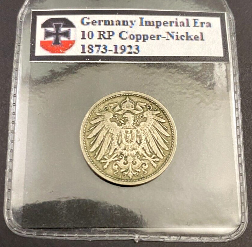Germany Imperial Era 10 Reichspfennig Copper-Nickel Coin (1873-1923) – Historic
