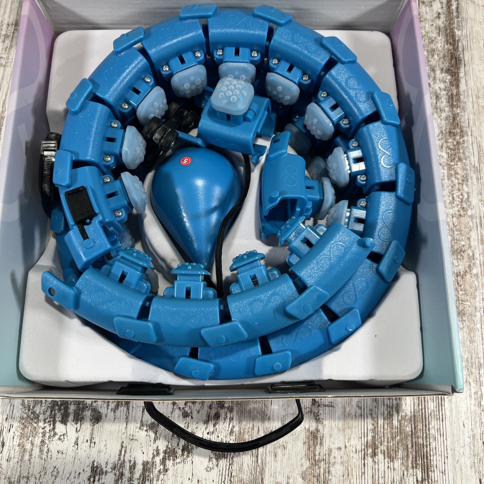 Genuine Infinity Hoop Weighted Hula Hoop Workout Device - With Sweat Belt