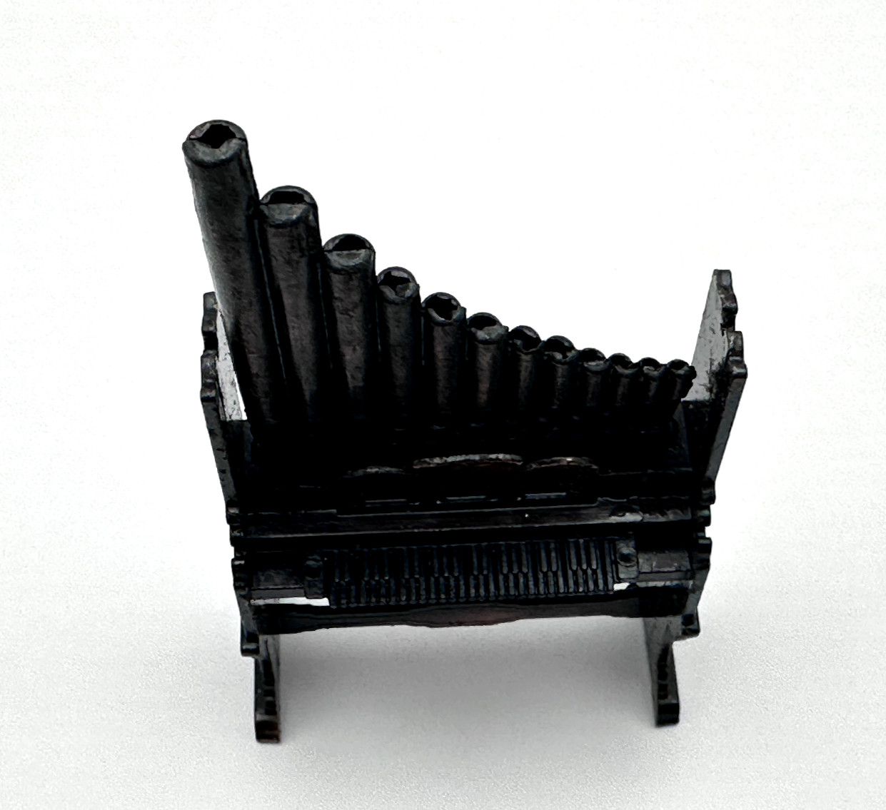 VINTAGE MINIATURE CAST IRON PIPE ORGAN - PENCIL SHARPENER - BOX - A427
