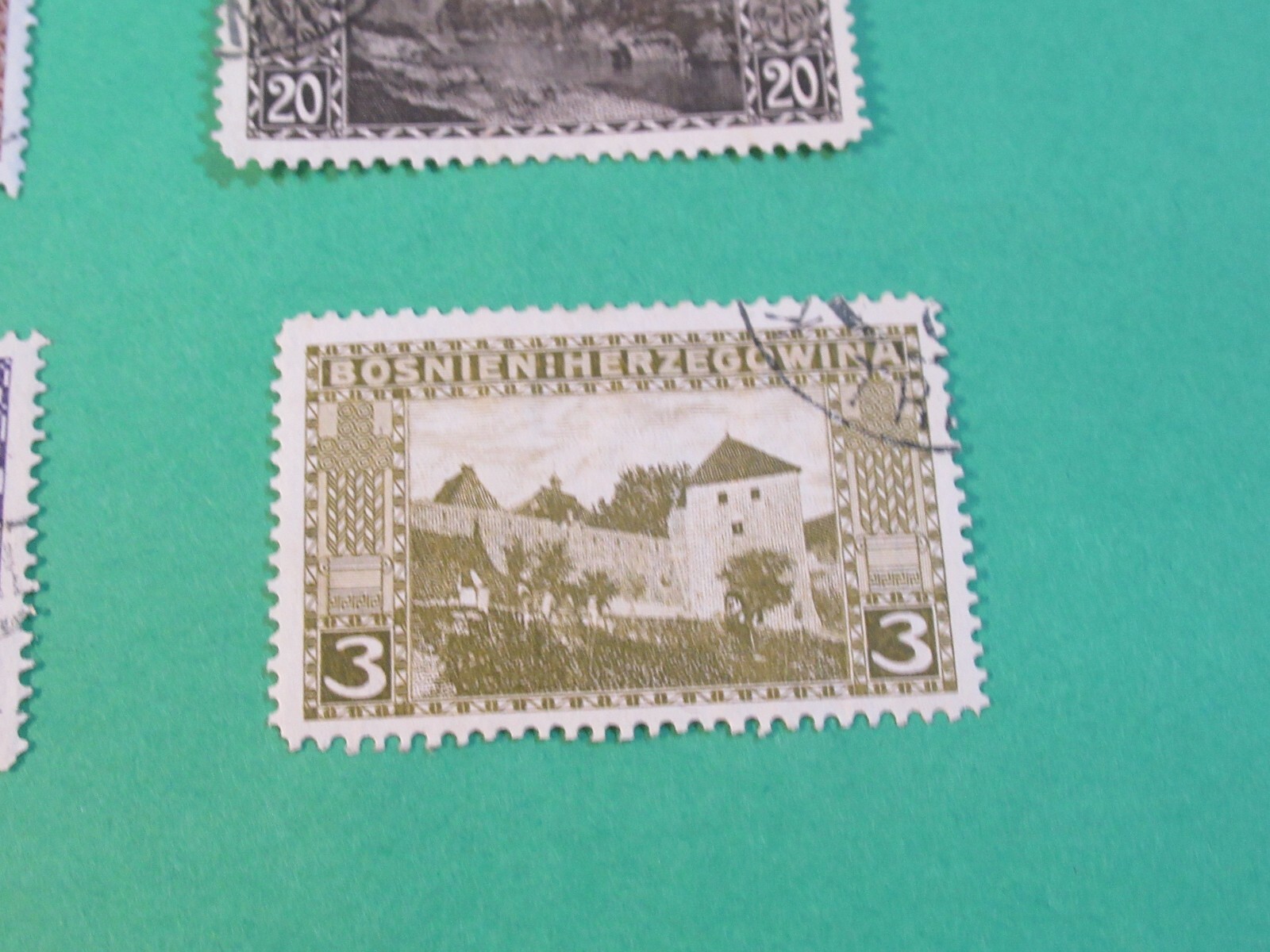 BOSNIEN HERZEGOWINA BOSNIA 6 STAMP LOT USED ISSUED 1879 - 1906 SCENIC VIEWS