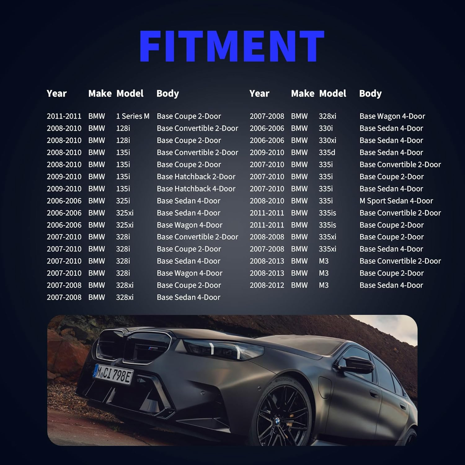 34356789440 34356789445 Front and Rear Brake Pad Wear Sensor Compatible with BMW