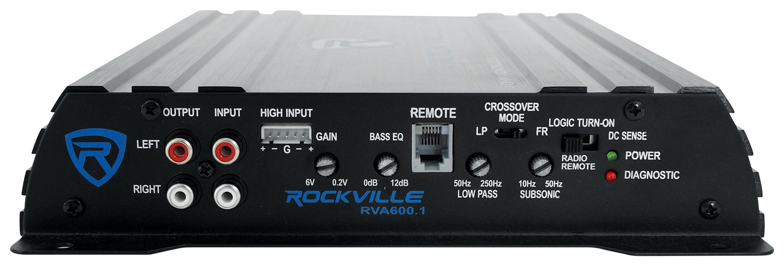 Rockville RV8.1A 400w 8" Loaded Car Subwoofer Enclosure+Mono Amplifier+Amp Kit