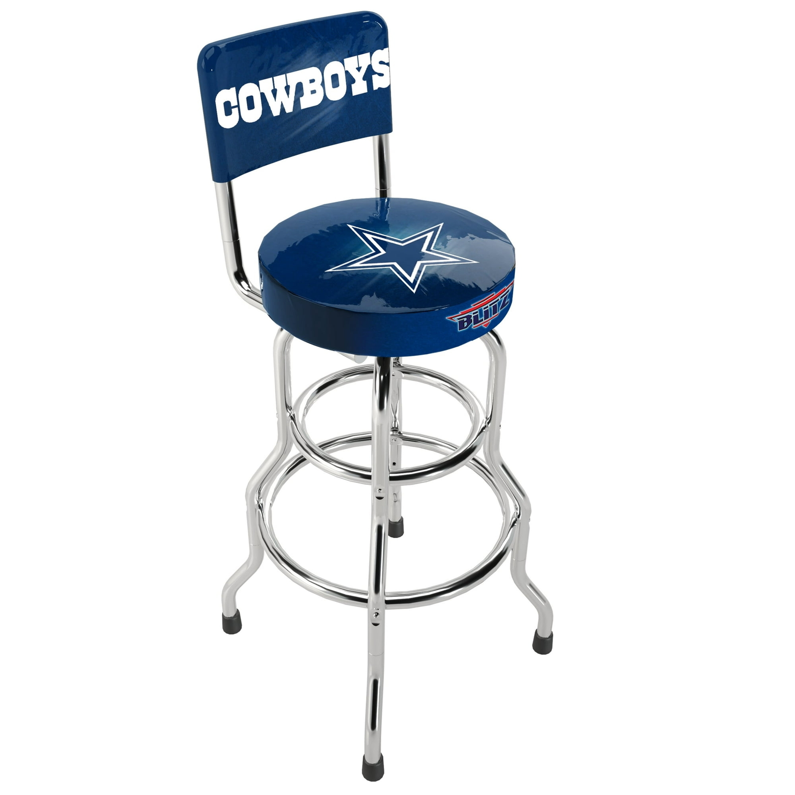 NFL Team Logo Chair Adjustable Swivel Bar Stool High Back Seat Blitz Football