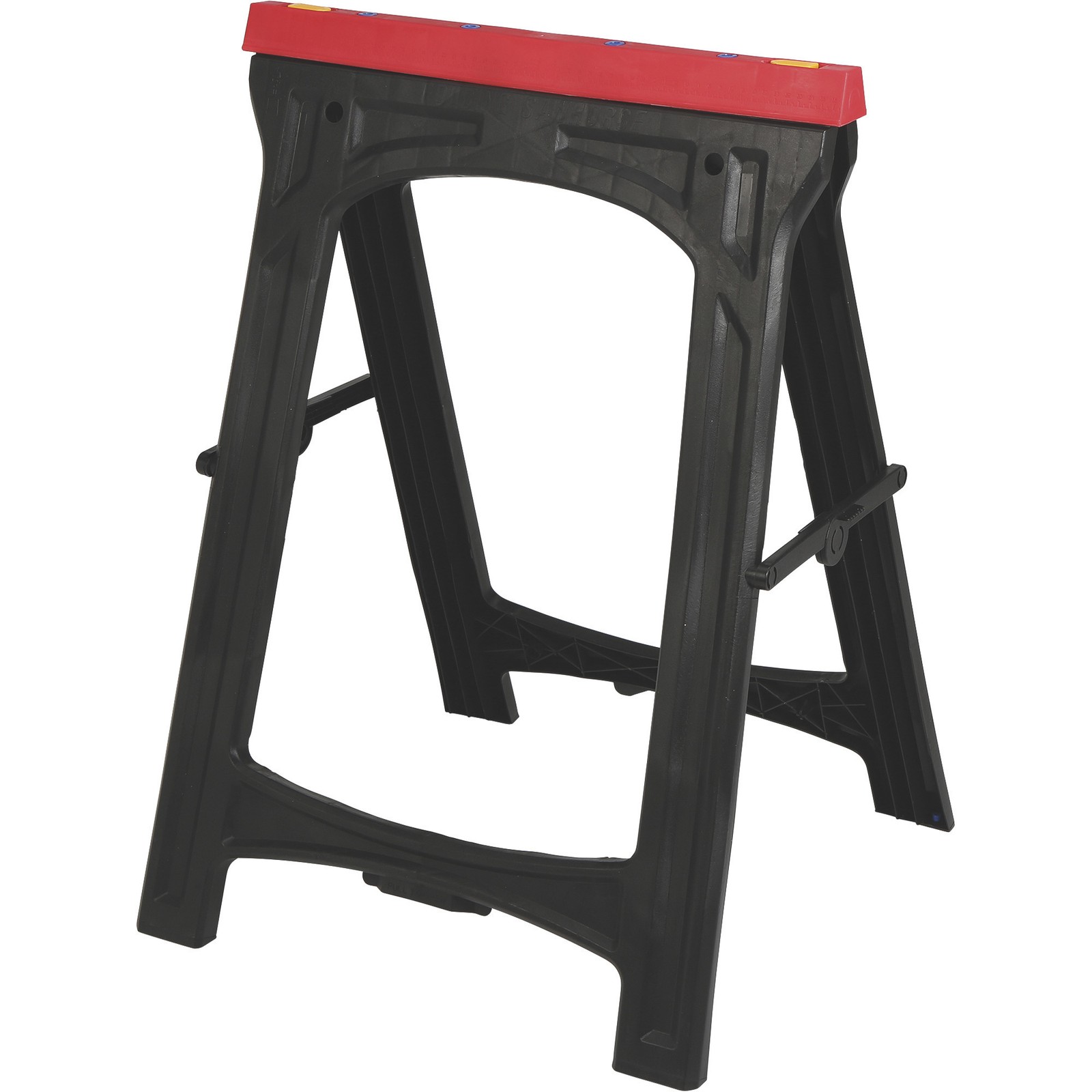 Ironton Plastic Foldable Sawhorses, 1 Pair, 700-Lb. Total Capacity