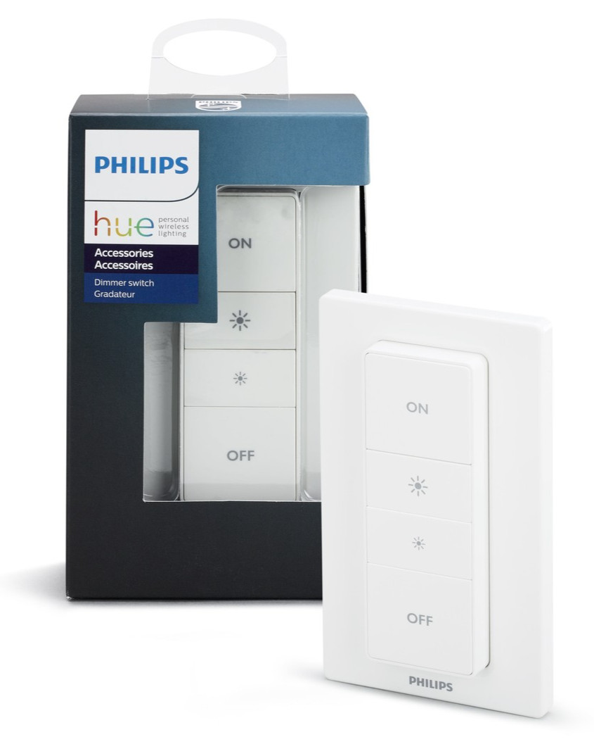 NEW Philips Hue 473371 Smart Wireless Dimmer Switch Remote White Battery Powered