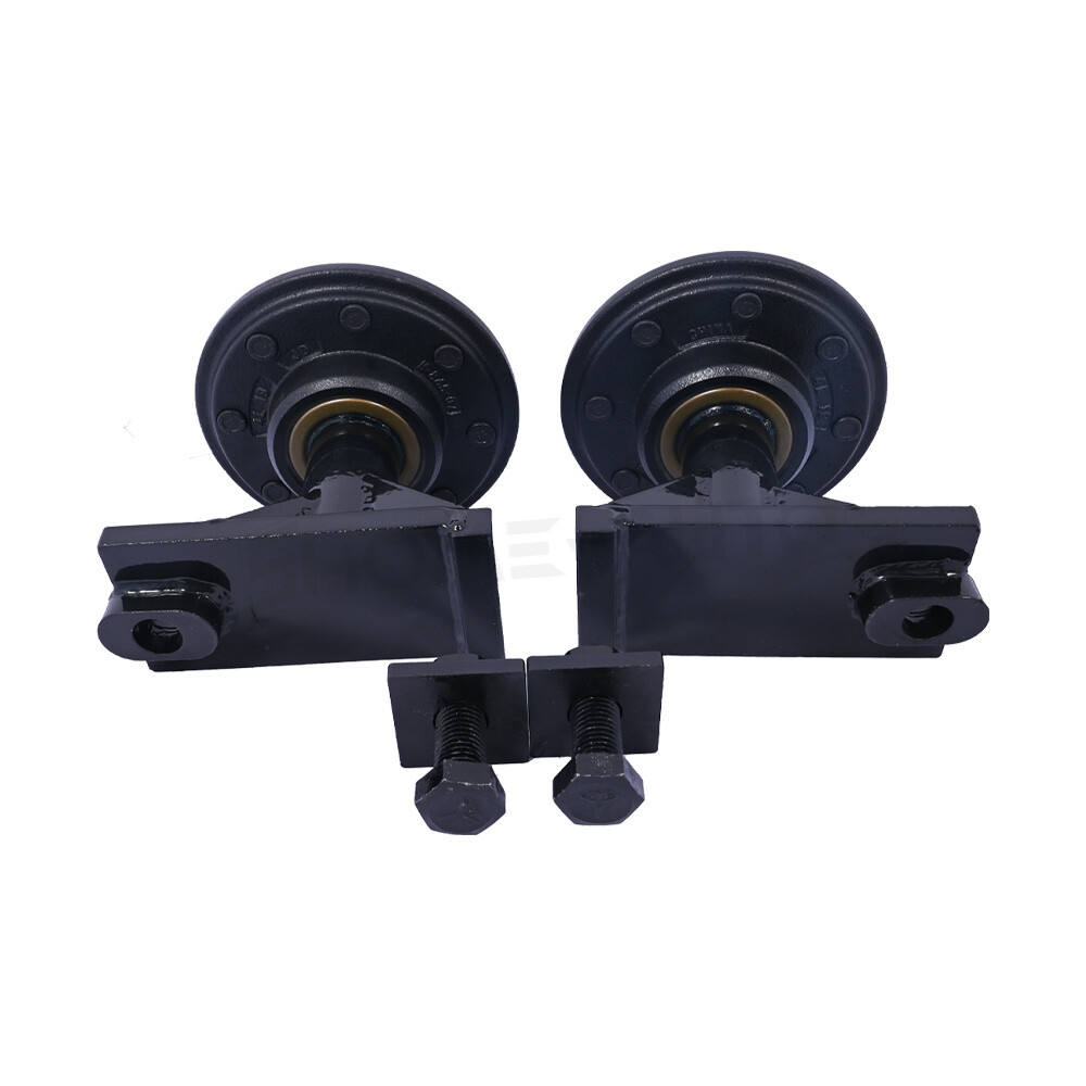 2 PCS 8 x 6.5 Lug 10000LB Shipping Container Wheels, Bolt-on Spindle Kit