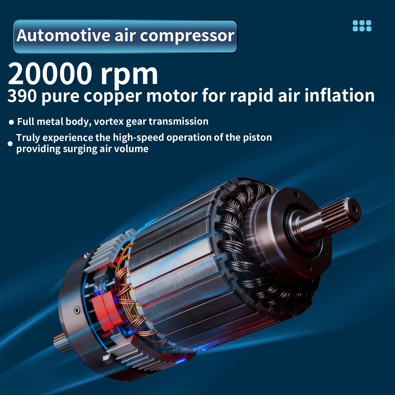 Upgrade Auto Tyre Inflator Air Pump Car Compressor Electric Portable Power Bank