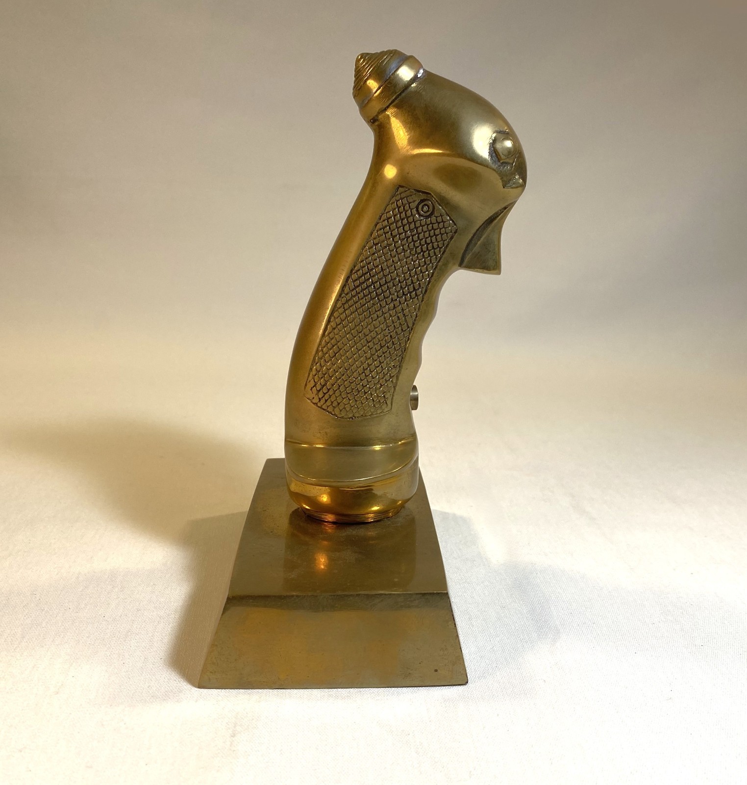 F-4 Phantom Jet Fighter Pilot Flight Control Joystick Brass Scupture/Display