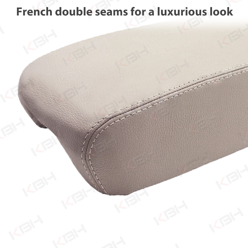 Fit 2001-2003 Lexus LS430 Center Console Lid Armrest PU Leather Cover Trim Ivory