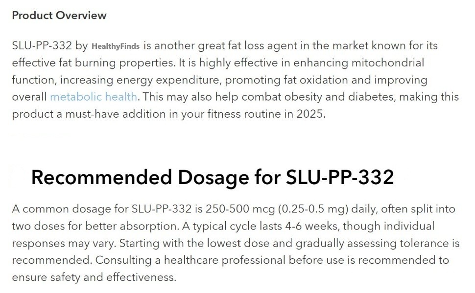 SLU,PP,332, Purity 99% Min, 5g/10g/25g