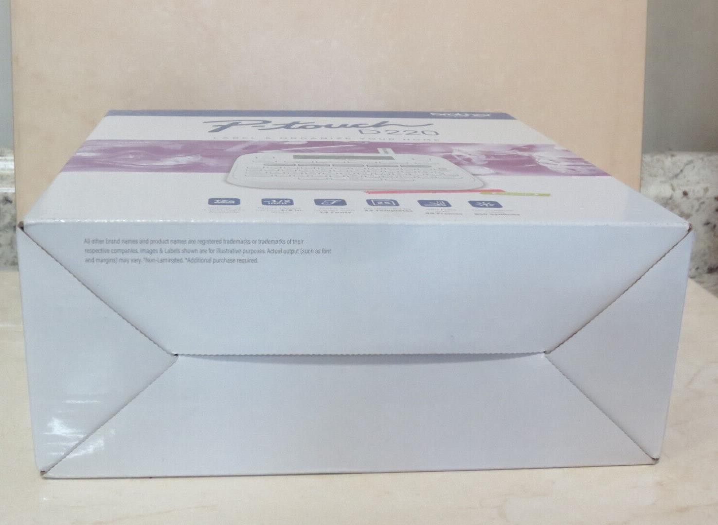 BROTHER LABELER PT-D220 LABEL MAKER 1/2" 12MM NEW IN BOX USES AC OR BATTERIES