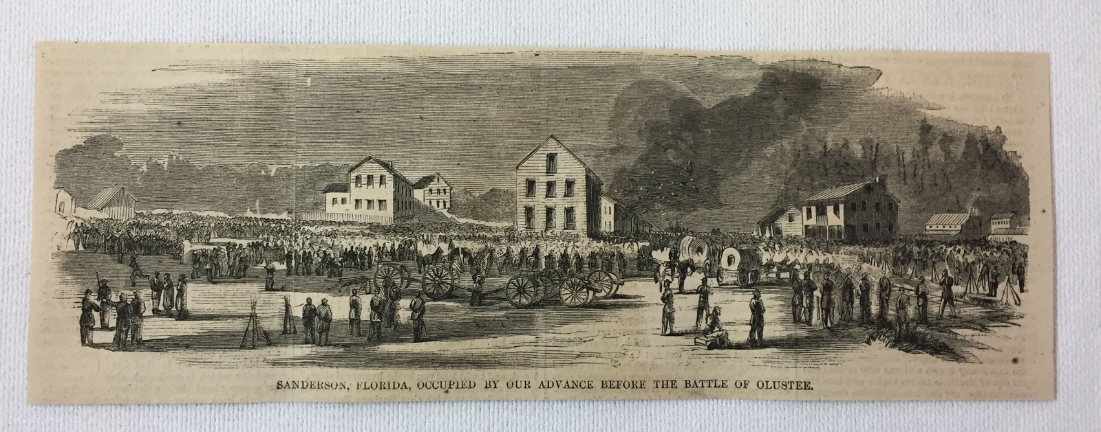1864 magazine engraving~ SANDERSON FLORIDA occupied before Battle Of Olustee