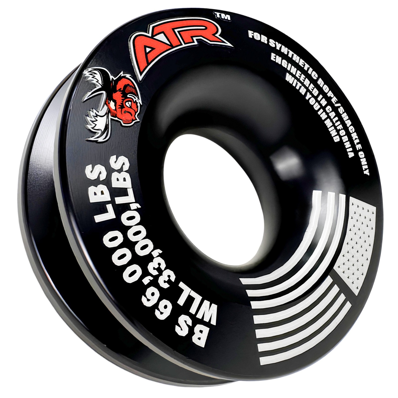 ATR Recovery Ring 66,000 lbs Winch Snatch for Soft Shackle and Synthetic Rope