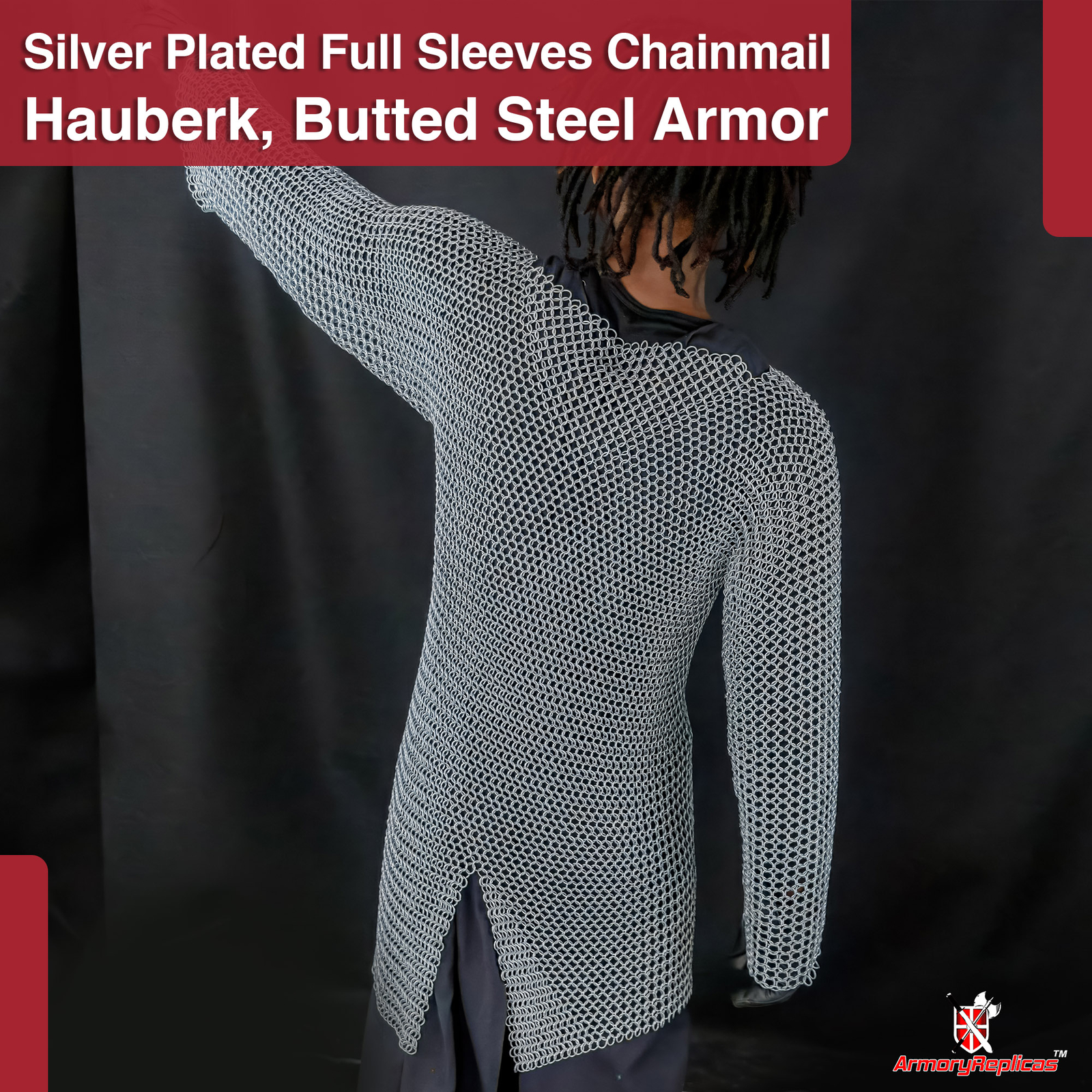 Chainmail Armor Full Sleeve Knight Shirt | Mild Steel Medieval Hauberk | 6 Color