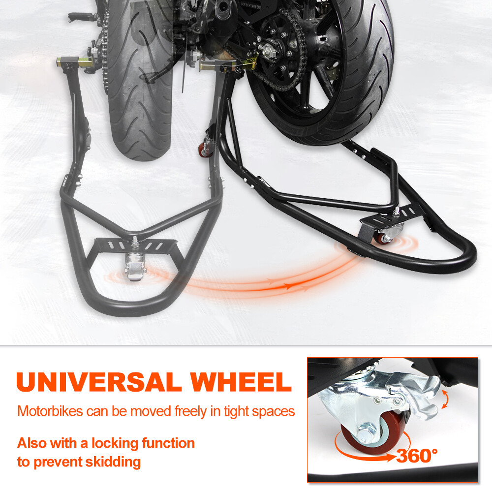 Motorcycle Bike Stand Rear Wheel Lift Adjustable Swingarm Forklift Paddock Stand