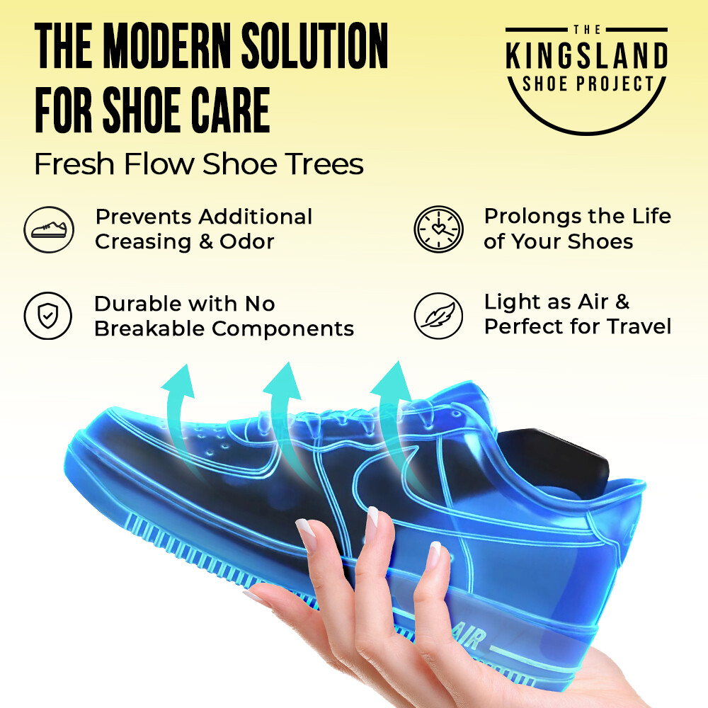 5 Pack - Fresh Flow Shoe Trees for Sneakers, Shoes & Boots, Limit Creases & Wear