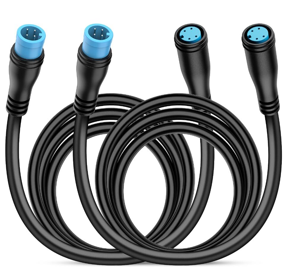 Nilight 2 Pack 5FT 4 Pin Extension Cable Cord for 4Pcs Car Underglow Lights