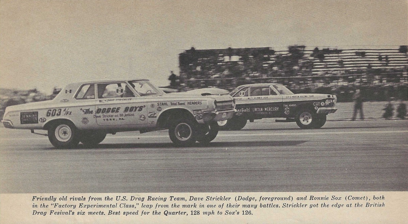 1964 Dodge Boys 330 S/FX Dave Strickler Vintage Magazine Article Photo Page Ad