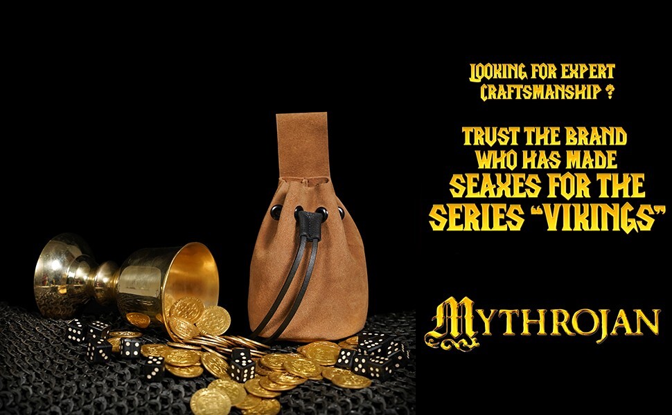 Medieval Belt Bag Renaissance Costume Accessory Suede Leather Pouch Brown