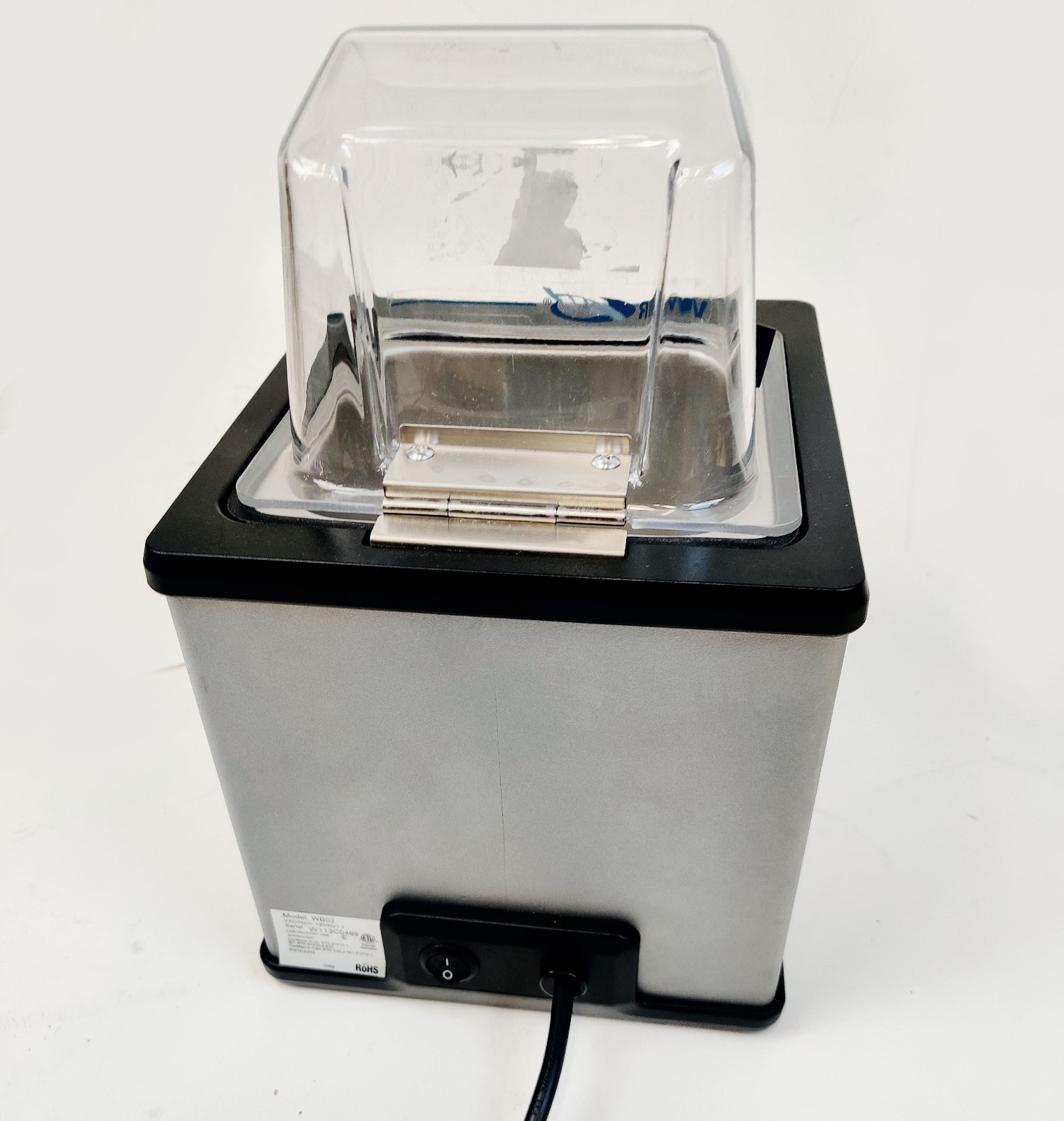 VWR WB02 2L Digital Water Bath 3.9 x 4.3 x 6 inches with Lid Tested