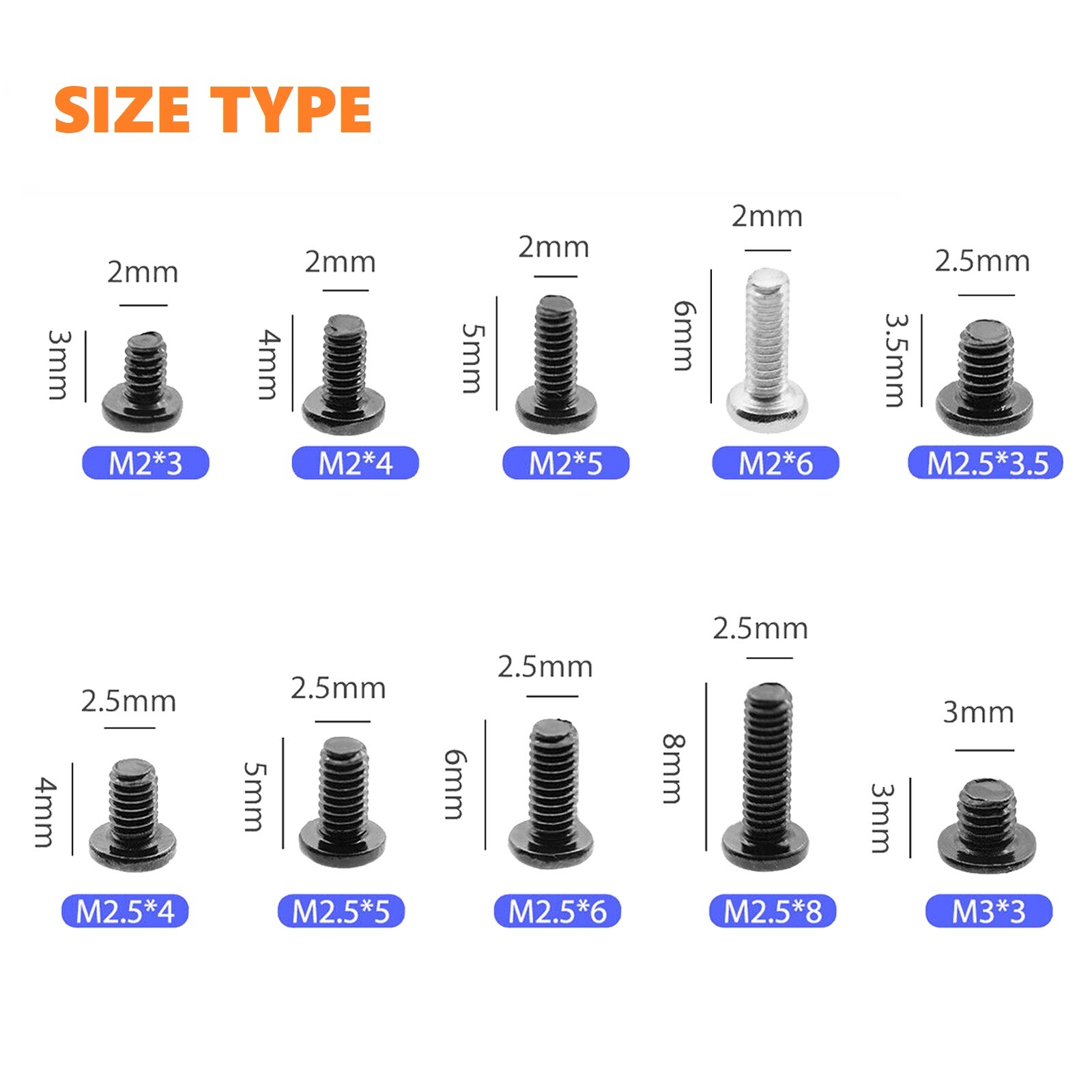 500PCS Computer Screw Set Kit For HP Dell Lenovo Samsung Sony Laptop Notebook US