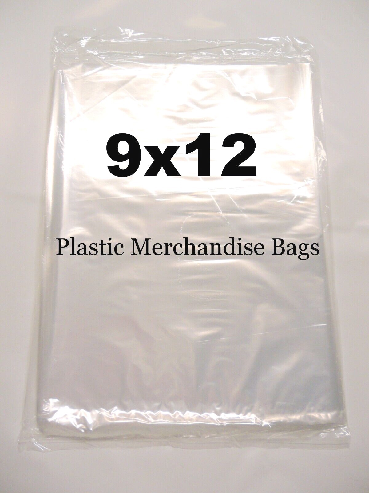 100 Poly Merchandise Bags 9''x 12'' Clear 1 Mil Plastic Apparel Bags  9x12