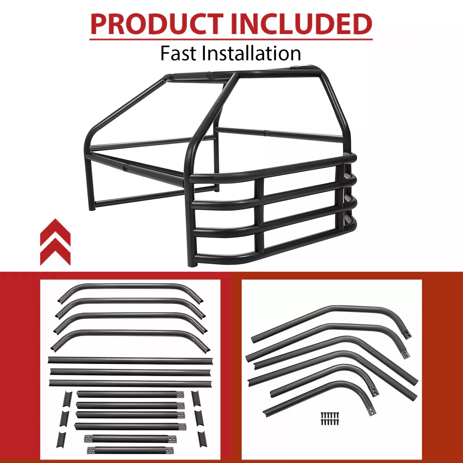 For ALL 22107 Mini Racing Car Universal Roll Cage Kit Steel Standard Roll Bars