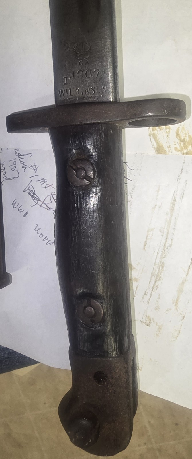 Rare Antique Brittish 1907 Wilkinson Sword Co Bayonet SMLE NO1 MK11 GR DOM 1910