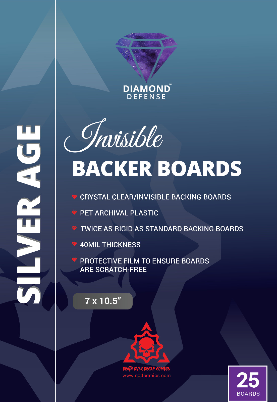 Crystal CLEAR COMIC BACKER BOARDS, Diamond Defense CURRENT AND SILVER AGE