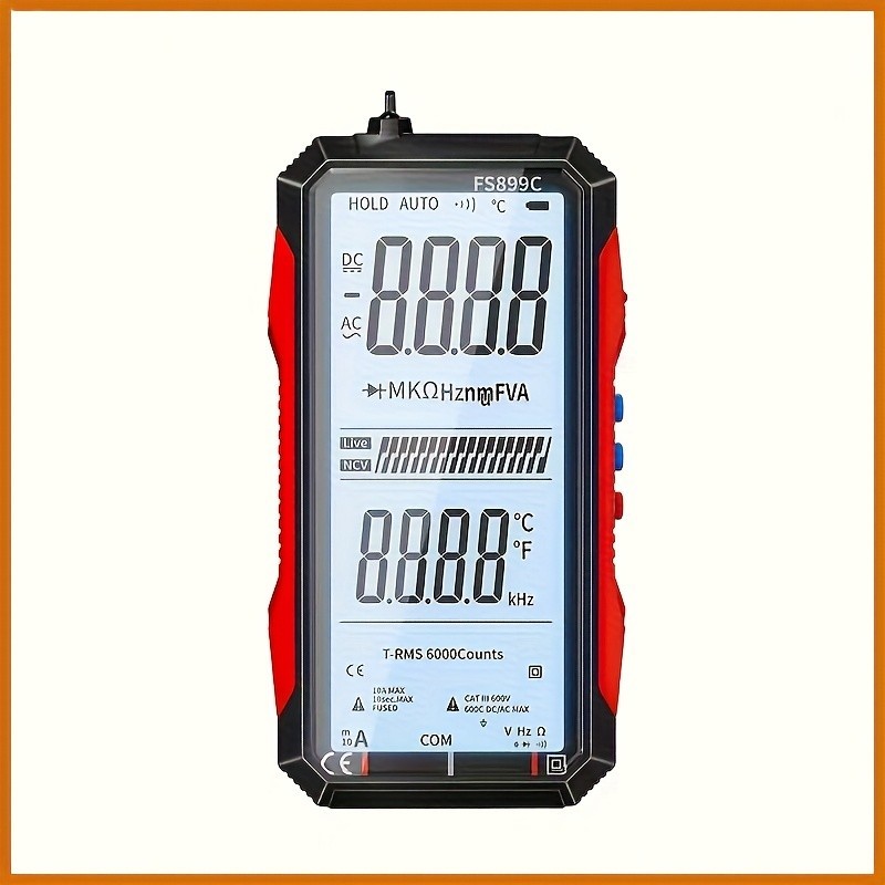 Rechargeable Digital Multimeter FS899C - Electrical & NCV Testing