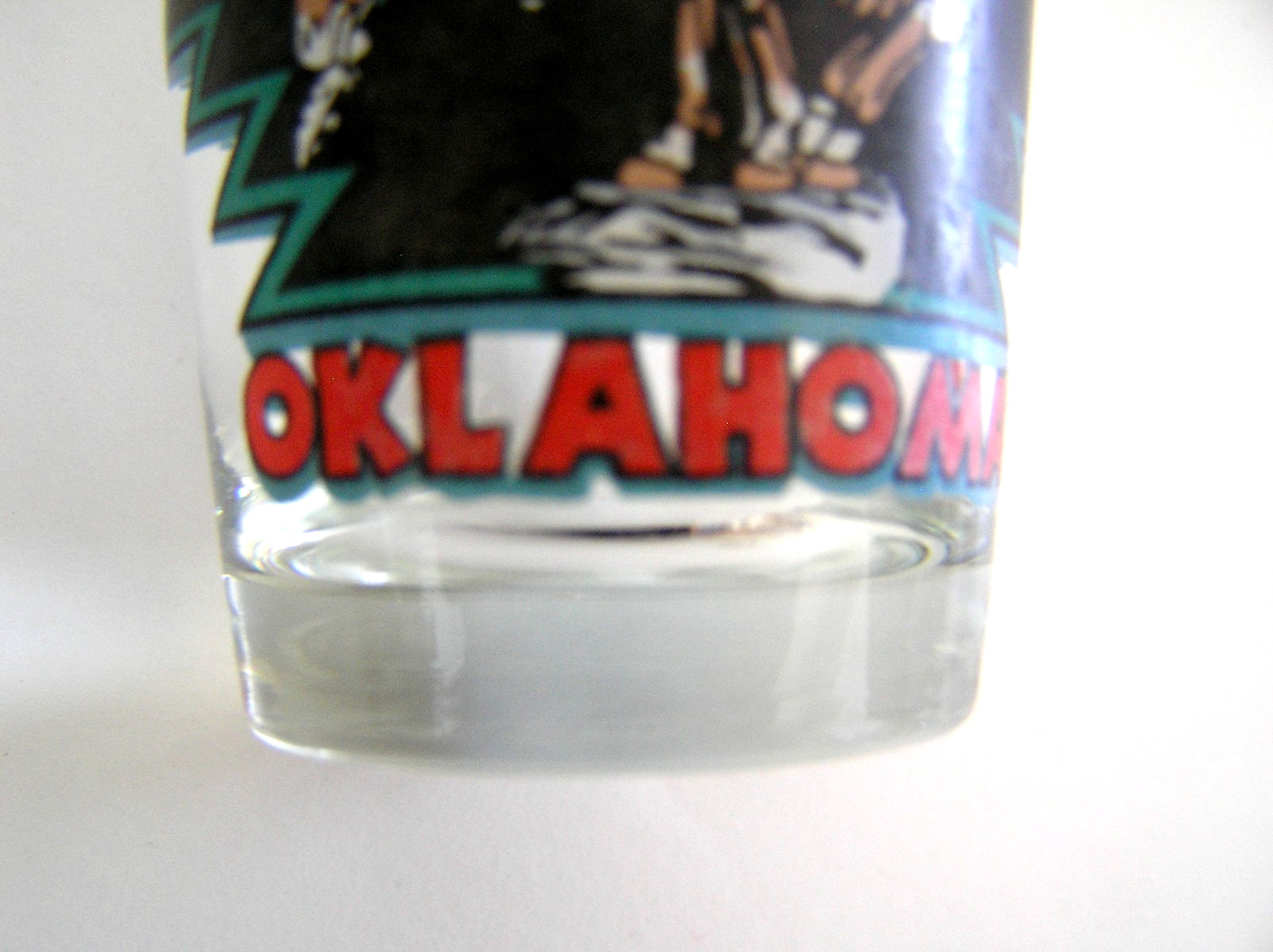 2 Oklahoma Shot Glasses Featuring Design of Horses and Native American Figures
