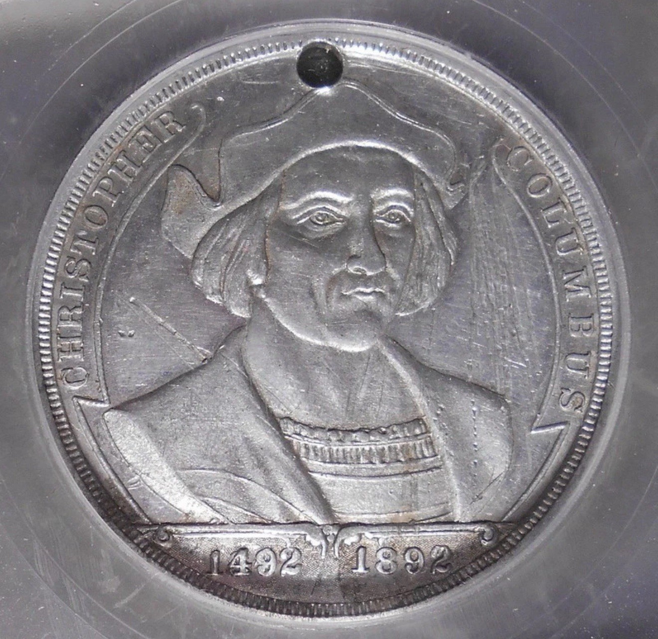 1893-Chicago Columbian Exposition, SCD HK-159, ICG MS 62-Columbus Aluminum