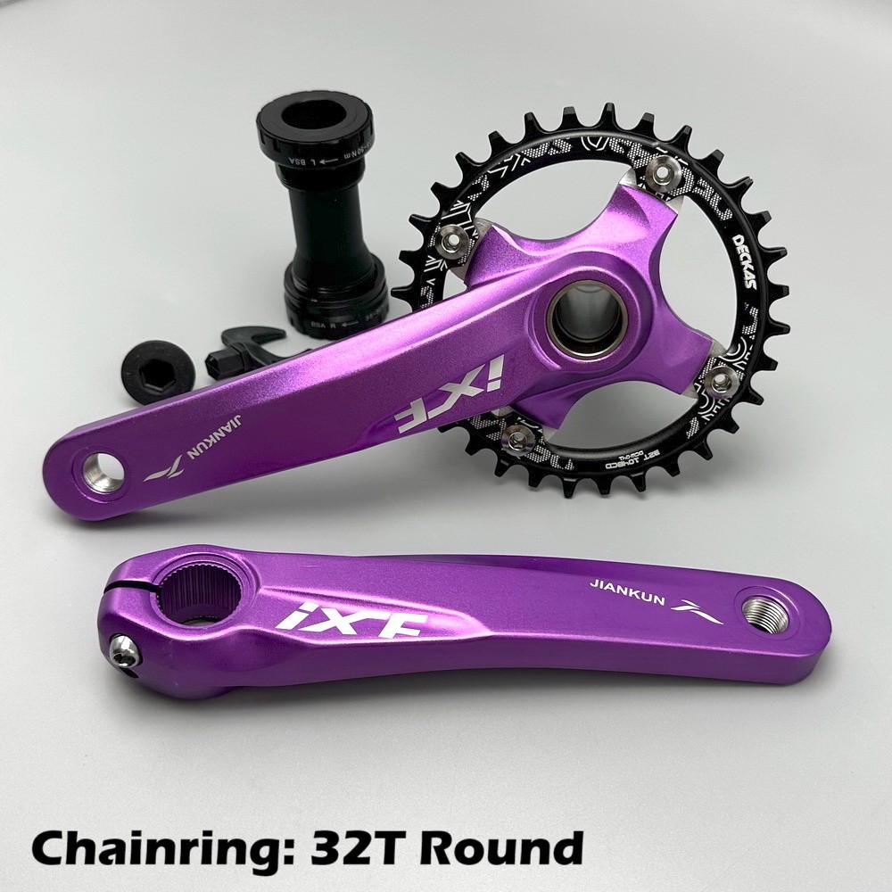 MTB Road Bike Crankset crank arm 170mm BB Narrow Wide Single Chainring 32 34T