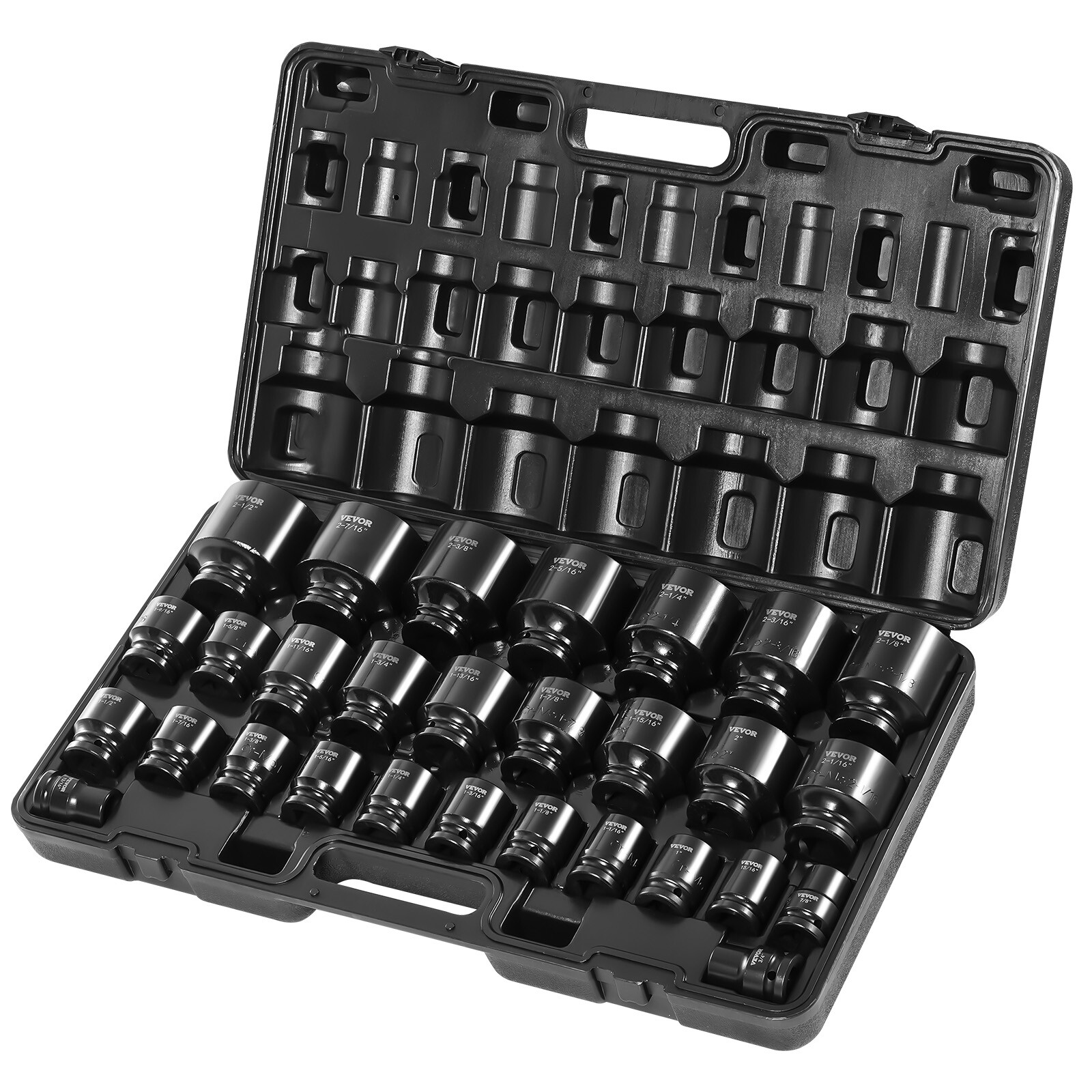 Impact Socket Set 29 PCs 3/4" Drive 6 Point SAE Master 3/4 inch - 2-1/2 inch