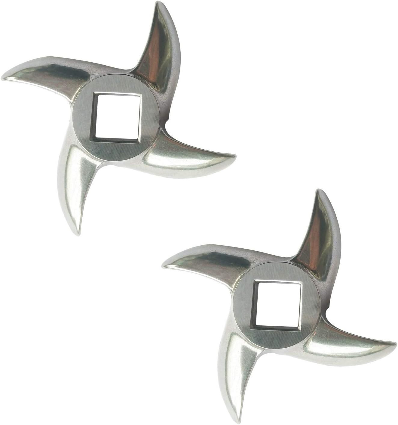 2 Pack #22 Meat Grinder Blade Stainless Steel Knife Cutter Replacement for Grind
