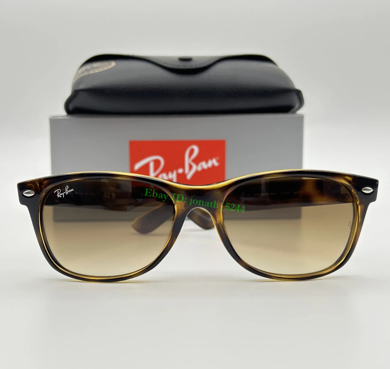 Ray-BanRB2132 NewWayfarer Sunglasses 55mm Havana Frame Light Brown Gradient Lens