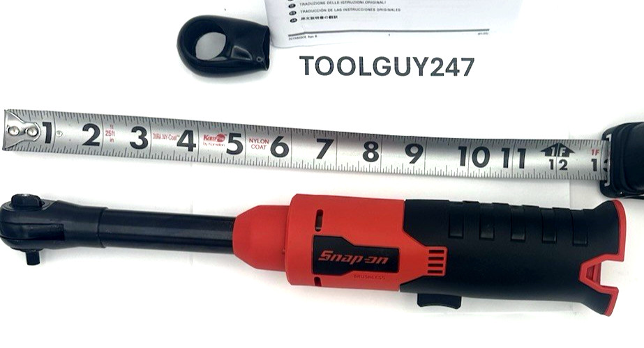 SNAP ON TOOLS USA NEW 1/4" 40 ft lbs Long Neck Cordless Ratchet RED CTR827 DB+