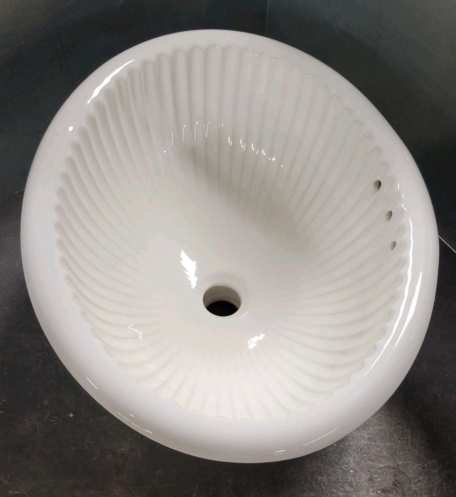 Kohler K-2217 Linia Oval Seashell Sculpted Drop-In Bathroom Sink w/ Overflow
