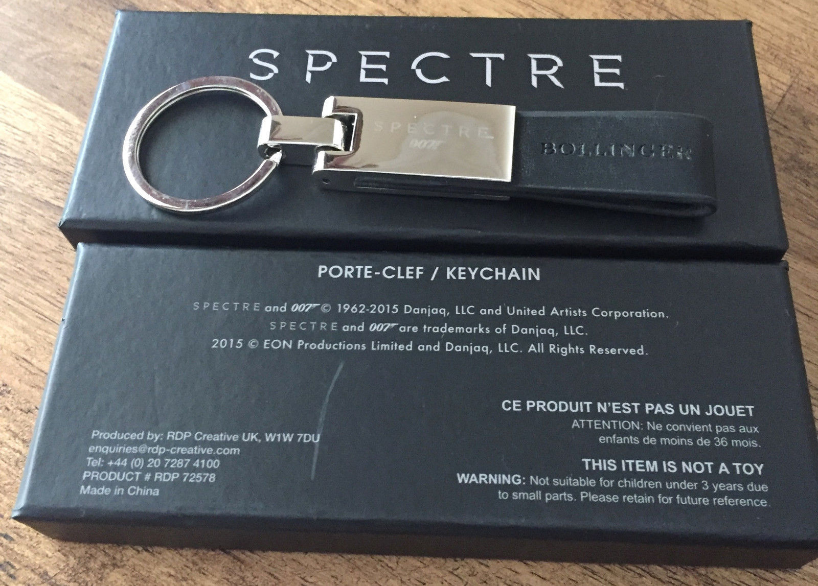 BOLLINGER CHAMPAGNE JAMES BOND 007 SPECTRE KEYRING COLLECTORS ITEM RARE